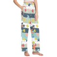 thumbnail image 2 of Dailycode Women's Pajama Pants Wide Leg Lounge Pj Bottoms With Pockets Starfish Star, 2 of 7