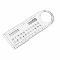 thumbnail image 1 of Lttoisl Agiufgs Multi-Function Ruler with Built-in Calculator & Protractor – All-in-One Math & Geometry Tool with Magnifying Lens – 5.24 Inch Straight Ruler for Students & Office Professionals, 1 of 8