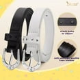 thumbnail image 5 of JASGOOD 2Pcs Girls Belts with Cute Buckle Kids Girl PU Leather Adjustable Belt for Jeans Dresses, 5 of 8