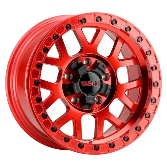 Weld Off-Road W905 17X9 Cinch Beadlock Wheels - Candy Red