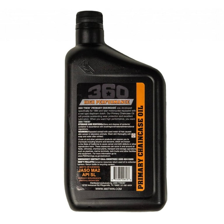 360 Twin V-Twin Motorcycle Primary Chaincase Oil - Walmart.com