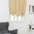thumbnail image 1 of Sexy Dance Half Window Curtains Rod Pocket Kitchen Valance Ruched Decor Short Blackout Curtain Solid Color Darkening Panels Waterproof Thermal Insulated Natural color 31.50 x 55.12", 1 of 5