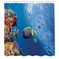 thumbnail image 3 of Ambesonne Ocean Life Shower Curtain, Underwater Fish Sea, 69"Wx70"L, Blue, 3 of 5