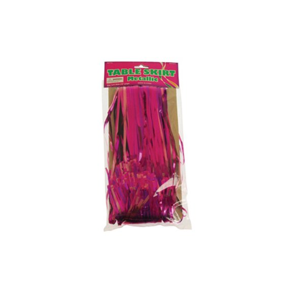30" Metallic Tinsel Shiny Violet Fringe Table Skirt Party Decoration