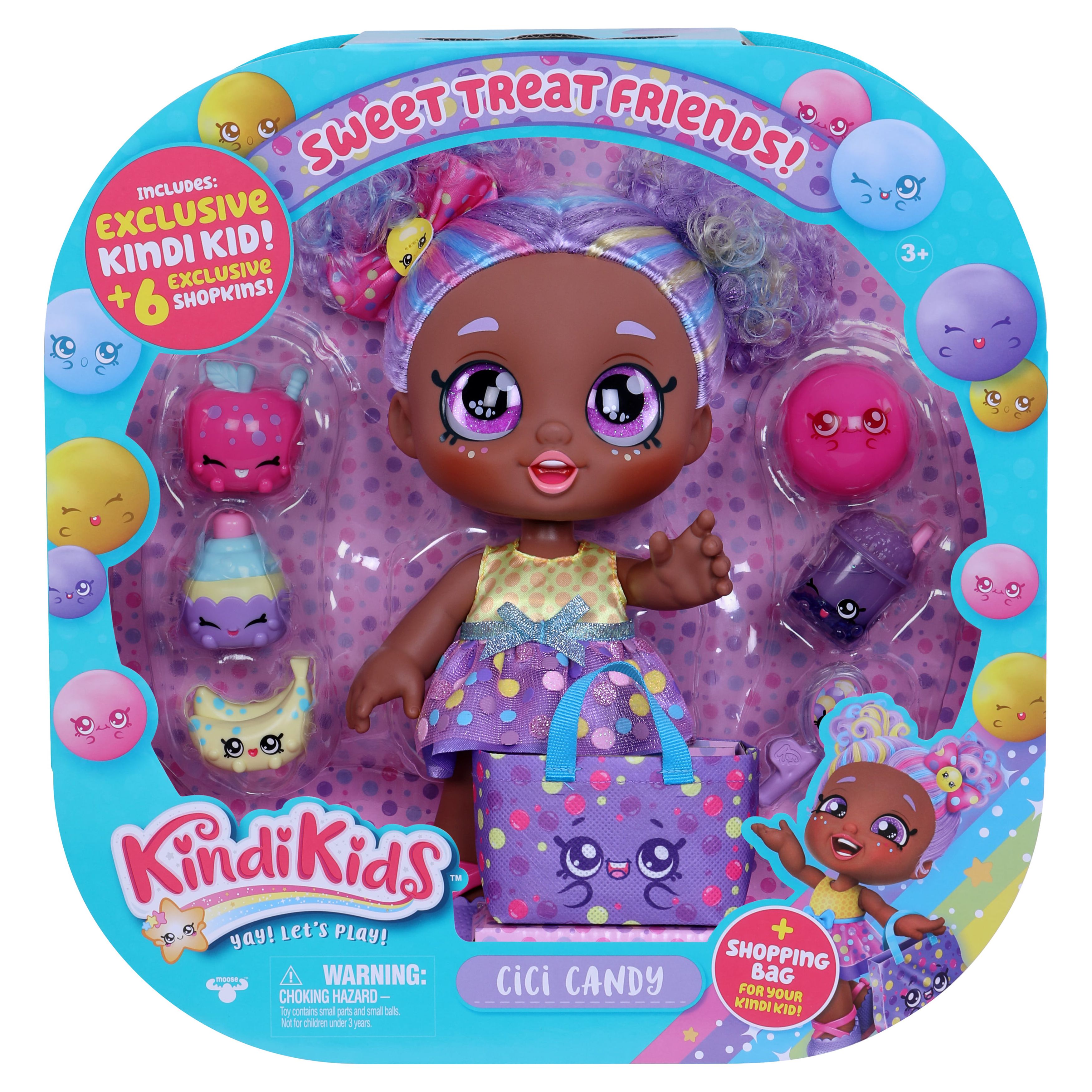 Kindi Kids Skittles 1 Shopping bag plus Shopkins Doll Playset, 8 Pieces - image 2 of 5