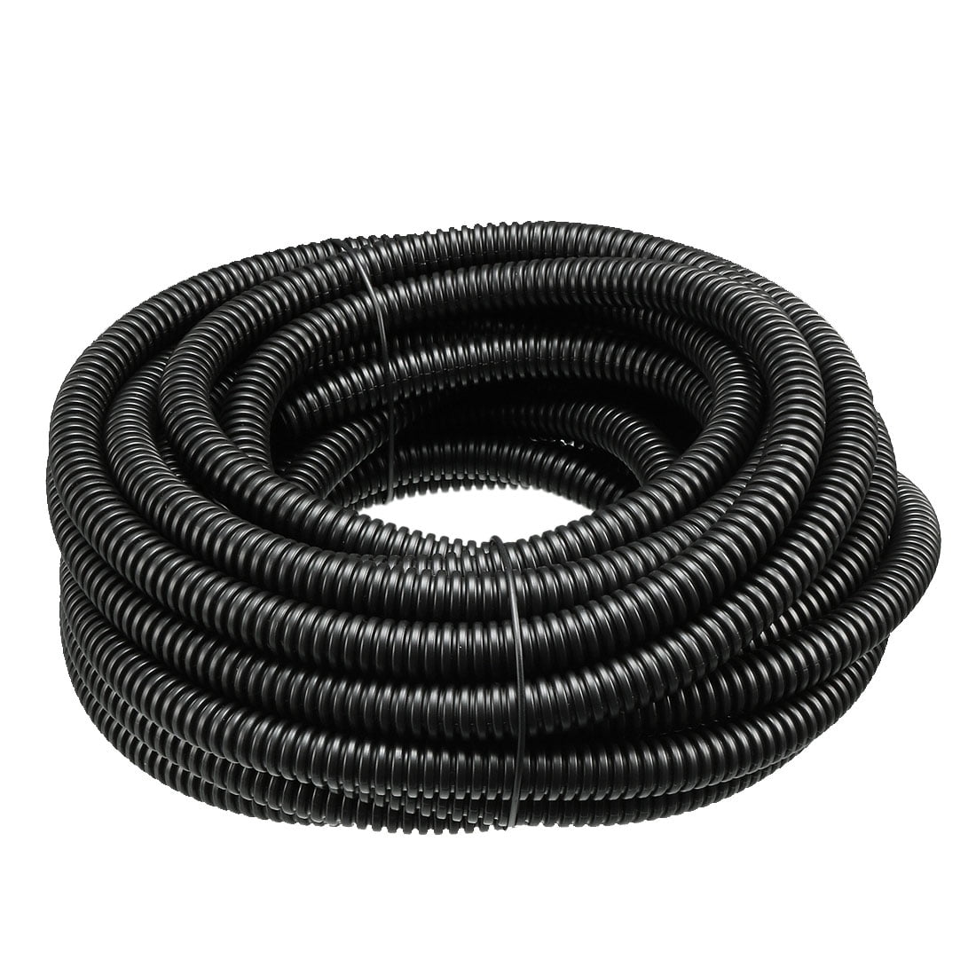 Corrugated Tube Conduit PP Tubing Flexible Pipe Black 7.5mmx10.5mm 8.5M