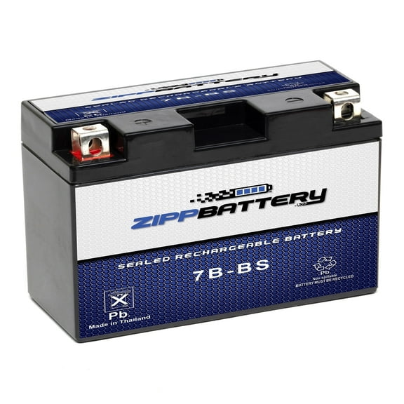 Zipp Battery Yt7b-bs (7b-bs 12 Volts,6.5 Ah, 85 Cca) Scooter Battery for Yamaha Smax Year (15-17)