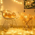 thumbnail image 3 of 33ft 100 LED String Lights Indoor Outdoor, Clear Wire Warm White Christmas Lights with 8 Modes, Connectable Plug in Fairy String Lights for Xmas Tree ,Home Bedroom Wedding Party Decoration, 3 of 7