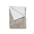 thumbnail image 2 of Bridal Shower Soft Flannel Fleece Blanket, Lilacs Orchids with Leaves Corner Frame Bride Floral Arrangement, Cozy Plush for Indoor and Outdoor Use, 70" x 90", Salmon Green and Beige, by Ambesonne, 2 of 6