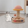 thumbnail image 3 of Juguete interactivo para gatos de madera con bolas, pista segura, juguete interactivo para Tocadiscos con soporte, 3 of 8