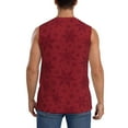 thumbnail image 4 of Uemuo Christmas Red Snowflakes Pattern Men's Sleeveless T-Shirt,Muscle Athletic Tank Top, Moisture-wicking Quick-dry Breathable Classic Tee Top for Gym Run Outdoor Sports-Small, 4 of 8