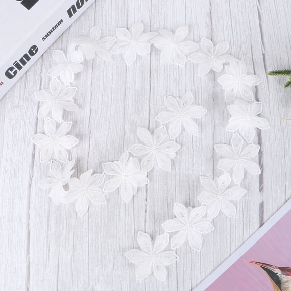 Toyvian White Lace Trim Ribbon for Sewing, Wedding Decorations, Crafting, Fashion Accessories - 1 Piece