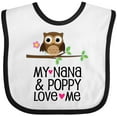thumbnail image 3 of Inktastic Nana and Poppy Love Me Girls Baby Bib, 3 of 4