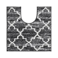 thumbnail image 2 of Better Trends 20" x 20" Contour Bathroom Rug, 100% Cotton, Soft, Water Absorbent, Non-Slip Toilet Base Mat, Machine Washable, Rugs for Bathroom – Savio Collection - Gray, 2 of 5