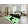 thumbnail image 4 of Ahgly Company Indoor Square Patterned Mint Green Area Rugs, 3' Square, 4 of 6