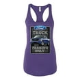 thumbnail image 2 of Ford Truck Parking Only Sign Gift for Owners of Ford Trucks | Womens Cars and Trucks Jersey Racerback Tank Top, Purple Rush, Medium, 2 of 3