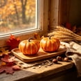 thumbnail image 6 of Dpityserensio Artificial Striped Pumpkin Decor Fake Foam Pumpkin Ornament Fall Thanksgiving Halloween Table Decorations, 6 of 6