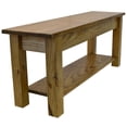 thumbnail image 5 of RANCH COLLECTION FARMHOUSE BENCH WITH SHELF: GOLDEN OAK-36, 5 of 5