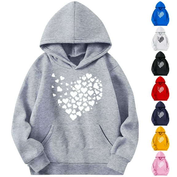 Piuwrlz Girl Winter Hoodies Kids Hood Sweatshirts Loose Loose Stripe Hoodie Gray Size 5 Years