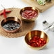 thumbnail image 4 of Salsa de acero inoxidable Sushi Platos Especias Placas de vinagre Documentos Bowls Hogar Vajilla Postre para Comedor Hall Oro 4 Piezas Methold HA059407-02, 4 of 7