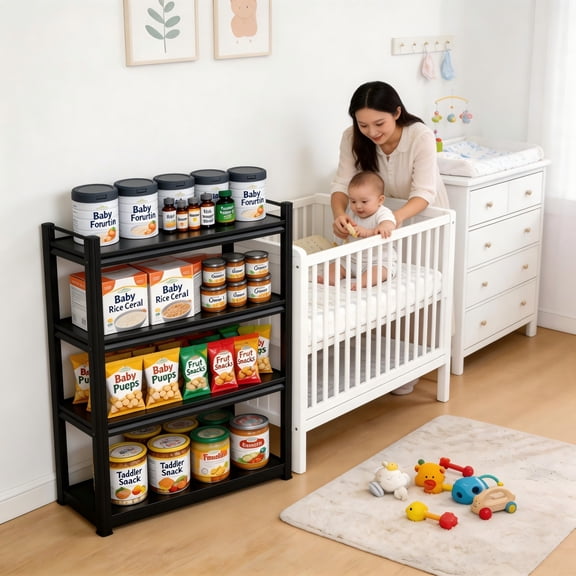 2 Inch Thickened Layer 5 Tier Storage Shelves, Heavy Duty Steel Shelving Unit with Adjustable Shelves, Waterproof Rustproof Storage Rack for Kitchen Garage Home Organization