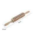 thumbnail image 4 of Wooden Rolling Pin with Christmas Pattern Carving - Cookie Embossing Rolling Pin - Sulace (Elk gift style), 4 of 14