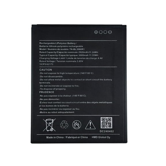 Replacement Battery for Nokia C100,C100 2022,N152DL,TA-1520,TN-BL3000R1,2900mAh,Mobile Phone battery