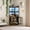 Fire Cloud, variant on EDTara Corner Bar Cabinet With Power Outlet and LED Strip, Industrial Tall Wine Liquor Cabinet With Storage and Adjustable Shelves, 5-Tiers Lighting Corner Display Bar Unit for Home Small Space