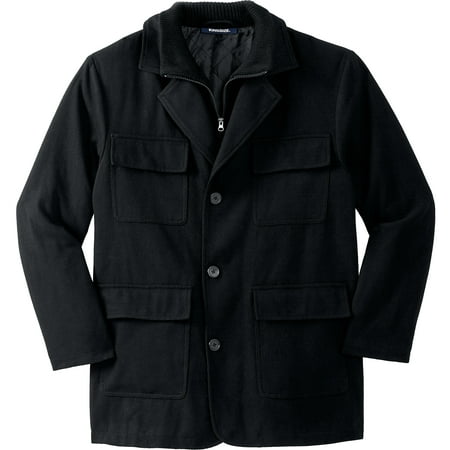 KingSize Men's Big & Tall Multi-pocket Inset Jacket Coat