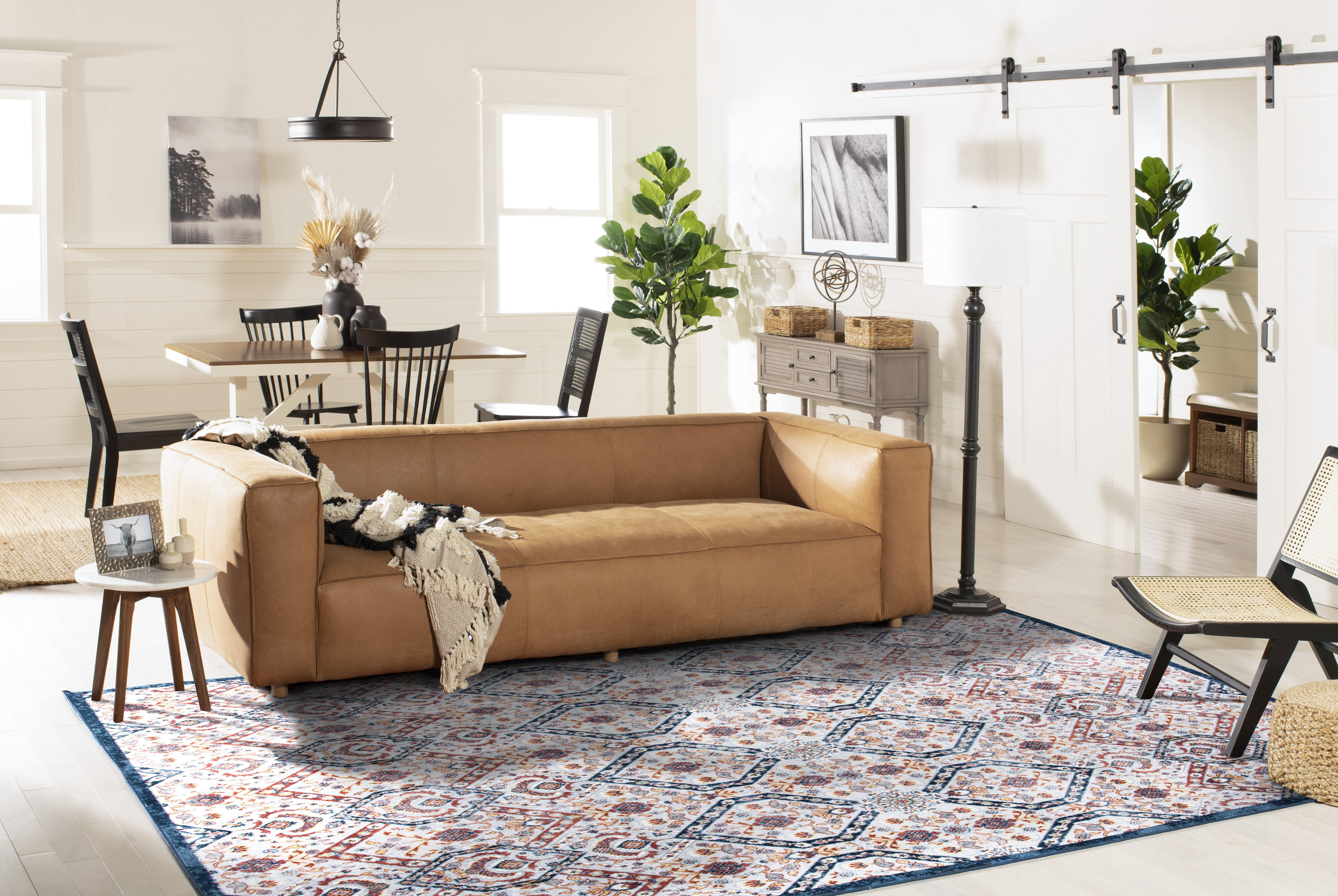 Safavieh Lagoon Tamzen Geometric Area Rug, Brown/Navy, 4'5" x 6'5"
