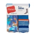 thumbnail image 2 of Hanes Originals Men's Crew Socks, Moisture Wicking, 6-Pair Pack, 2 of 8
