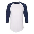 thumbnail image 1 of Augusta Sportswear Camiseta de béisbol 2.0, blanco/azul marino, 2XL Ropa deportiva Augusta 4420, 1 of 1