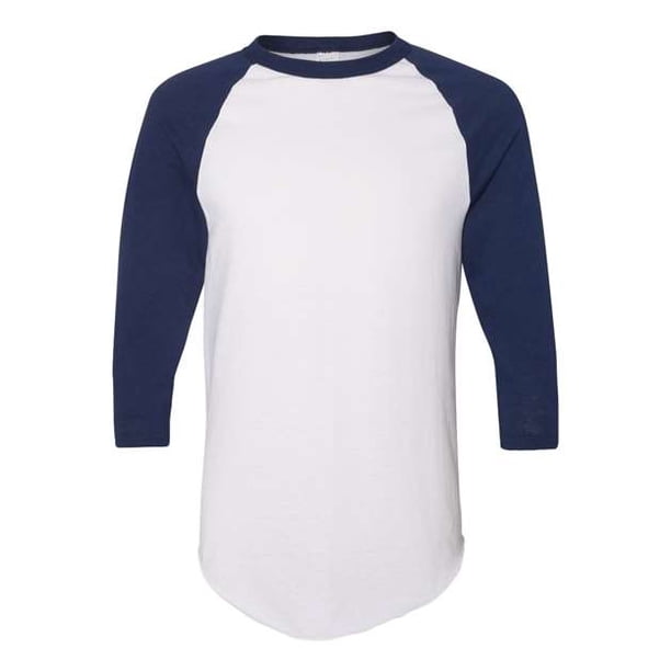 Augusta Sportswear Camiseta de béisbol 2.0, blanco/azul marino, 2XL Ropa deportiva Augusta 4420