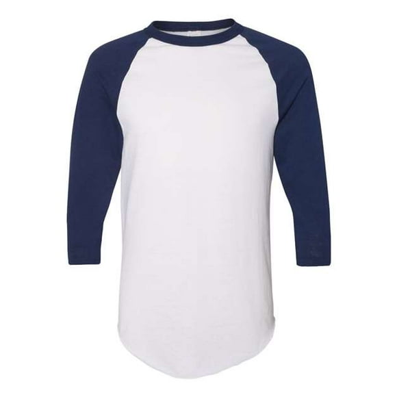 Augusta Sportswear Camiseta de béisbol 2.0, blanco/azul marino, 2XL Ropa deportiva Augusta 4420