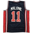 thumbnail image 2 of Team USA Karl Malone Autographed Blue Jersey JSA 215760, 2 of 2