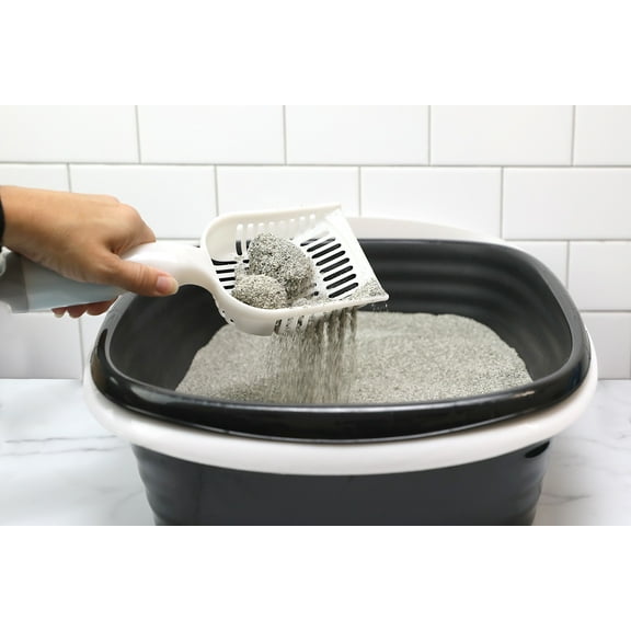 Petmate Cat Litter Scoop Plastic Scooper for Easy Sifting, Large, Beige, 9.9"L, Pack of 1