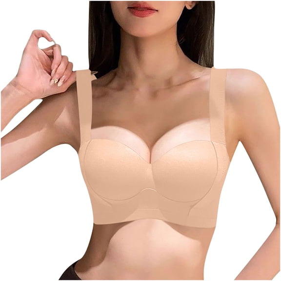 ATENAR Bras for Women,Wireless Bras for Women,Womens Bras,Comfort Fit,Soft,Solid,Nylon,Spandex,Beige,S