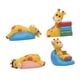 thumbnail image 1 of 4 piezas de estatua de jirafa pequeña, figura de animal de resina de dibujos animados, adorno en miniatura, juguete coleccionable de mesa, diseño esta, 1 of 9