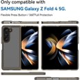 thumbnail image 6 of Case for Samsung Galaxy Z Fold 5 Phone Case Slim Dropproof [Defend from Drop/Scratch/Slip/Fingerprint] Clear Acrylic Hard Back Soft TPU Bumper Hybrid Phone Case for Samsung Z Fold 5-Crystal Black, 6 of 16