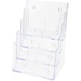 thumbnail image 1 of 2 Pack Brochure Holder for Catalogs or Rack Cards with Hardware Multi Slot Clear Display Rack for 4" or 8.5" Printed Materials and Graphic Images in Office Areas and Restaurants by Marketing, 1 of 3