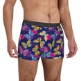 thumbnail image 5 of Men's Boxer Briefs, Paint Butterflies Soft Comfy Mens Underwear Boxer Briefs Breathable With Widen Waist, 5 of 7
