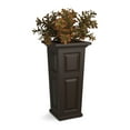 thumbnail image 3 of Mayne Nantucket 16" x 16" x 32" Tall Square Espresso Self Watering Plastic Planter, 3 of 13