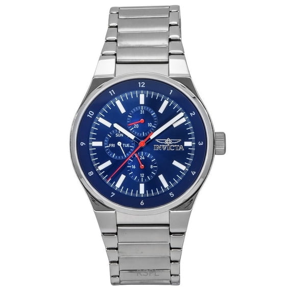 Invicta Montre pour Homme Racing en Acier Inoxydable, Cadran Bleu, Quartz 47548