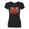 thumbnail image 2 of Wild Bobby Cincinnati Football Joe Sheisty Sports Women Slim Fit Junior Tee, Black, Small, 2 of 5