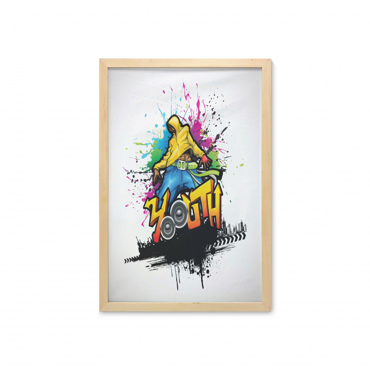 Grunge Colorful Make Up Art Print // Canvas Print Wall Art Poster Home Decor