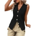 thumbnail image 3 of Womens Casual Wear Fashion Crochet Cardigan Sleeveless Vest Sweater Summer, 3 of 9