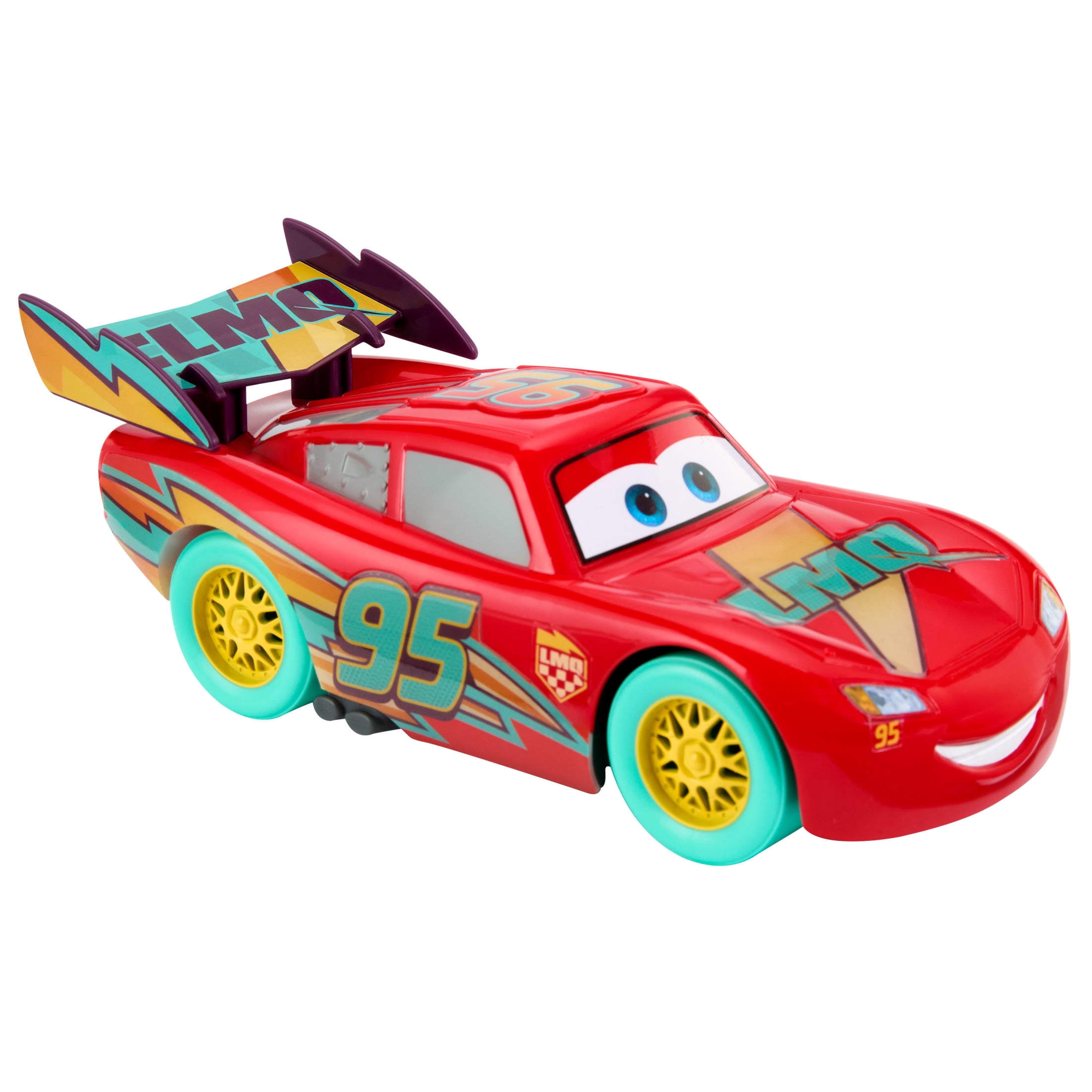 Disney and Pixar Cars Race to Celebrate Lights & Sounds Lightning McQueen, Large-Scale Toy Vehicle