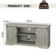 thumbnail image 3 of Support de Style Ferme 2025 pour Téléviseur de 65 Pouces, Meuble Moderne, Centre de Divertissement Console Multimédia, Table Console, Meuble avec Rangement, Portes de Grange et Étagères pour Salon, 3 of 8