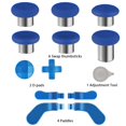 thumbnail image 6 of HLKJJY Metal Thumbsticks Paddles Joysticks Replacement Parts Kits, for Xbox One, Blue, 13 Count, 6 of 7