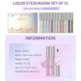 thumbnail image 4 of Juego de sombras de ojos con purpurina, delineador brillante de larga duración, maquillaje cosmético para ojos de fiesta, 4 of 5